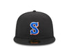 Syracuse Mets New Era Black Alternate 2 Fitted On-Field Cap