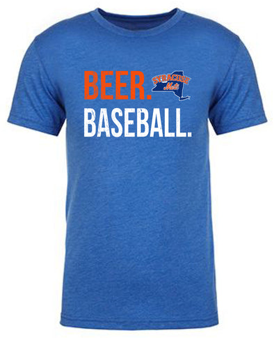 Syracuse Mets Royal Beer. Baseball T-shirt