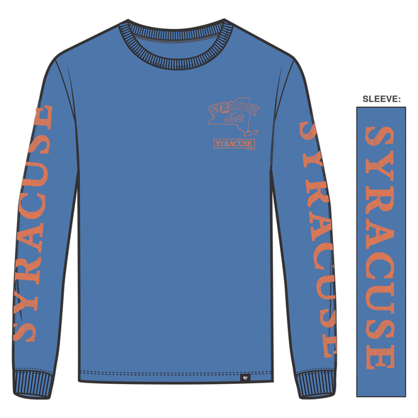 Syracuse Mets Triple Down Men's Long sleeve T-shirt