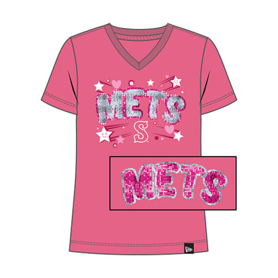 Syracuse Mets New Era Pink Girls Tee