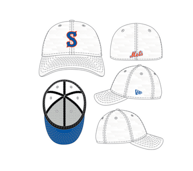 Syracuse Mets New Era White Graded Flex Fit Cap