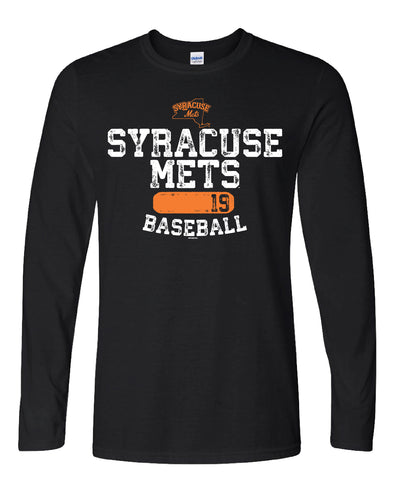 Syracuse Mets BR Black Long Sleeve Tee