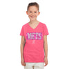 Syracuse Mets New Era Pink Girls Sequin T-shirt