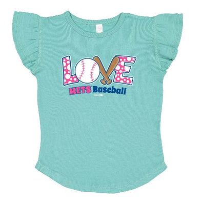 Syracuse Mets Girls Flutter Sleeve Toddler T-shirt