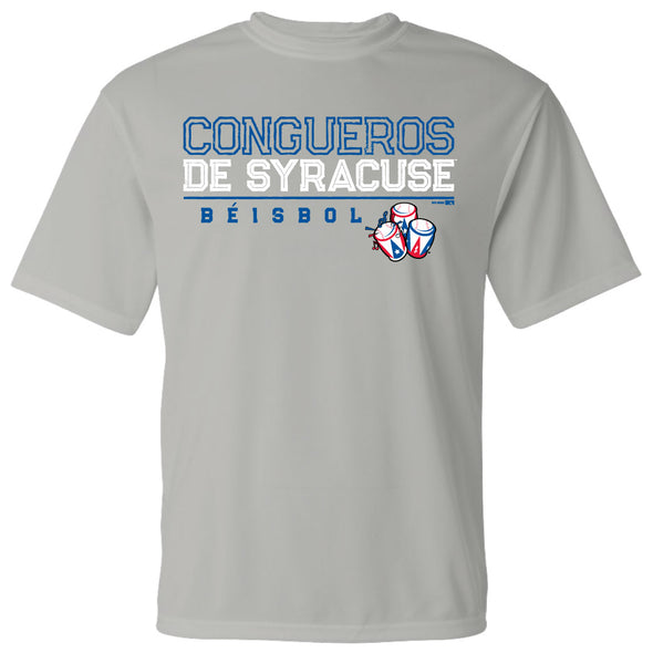 Syracuse Mets Congueros de Syracuse Silver Performance T-shirt