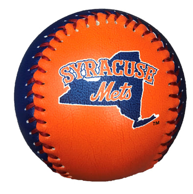 Orange & Royal Syracuse Mets Logo Baseball