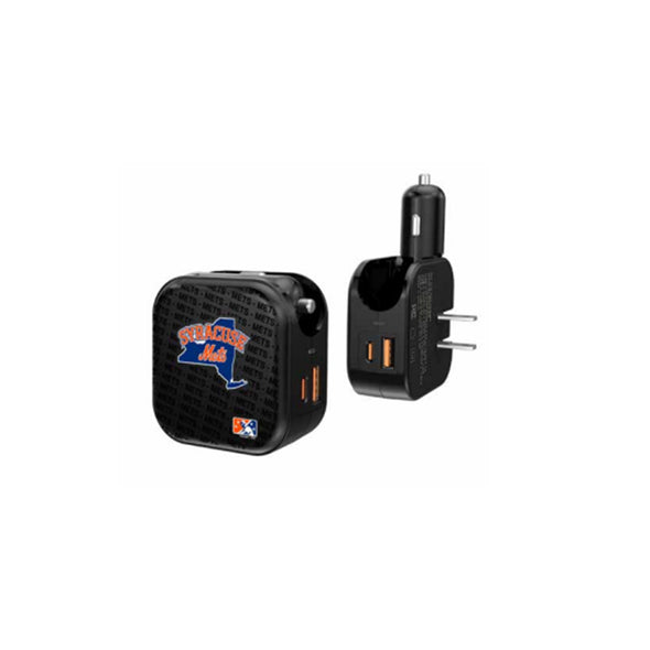 Syracuse Mets 2 in 1 USB A/C Charger