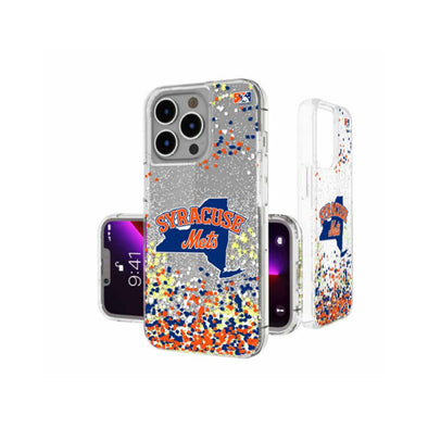 Syracuse Mets Clear Giltter Phone Case
