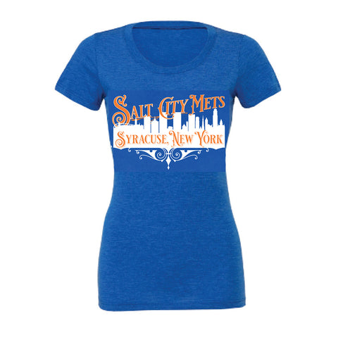 Syracuse Mets Salt City Mets Royal Ladies T-shirt