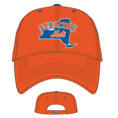 Syracuse Mets Orange Primary Logo MVP Adj. Cap