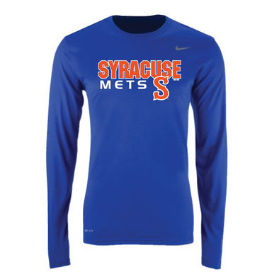 2021 Syracuse Mets #35 Game Used Blue Salt City Mets Jersey 48 DP42506