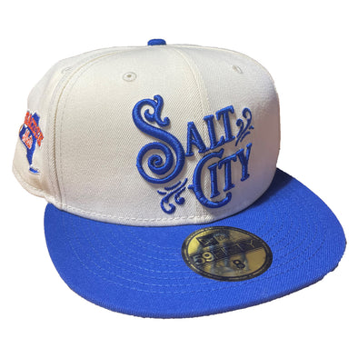 2021 Syracuse Mets #21 Game Used Blue Salt City Mets Jersey 46 DP42514